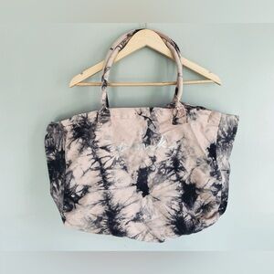 PINK Victorias Secret Tie Dye Overnight Canvas Tote Weekender Travel Bag Zip Top